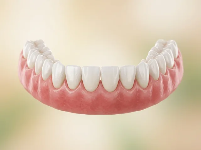 Straight, even teeth after aligner treatment