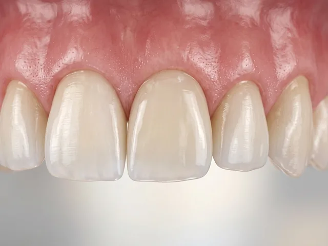 Polishing the finished bonded tooth