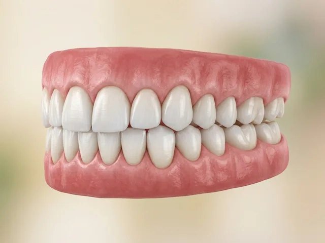 A fully restored, complete set of natural-looking teeth