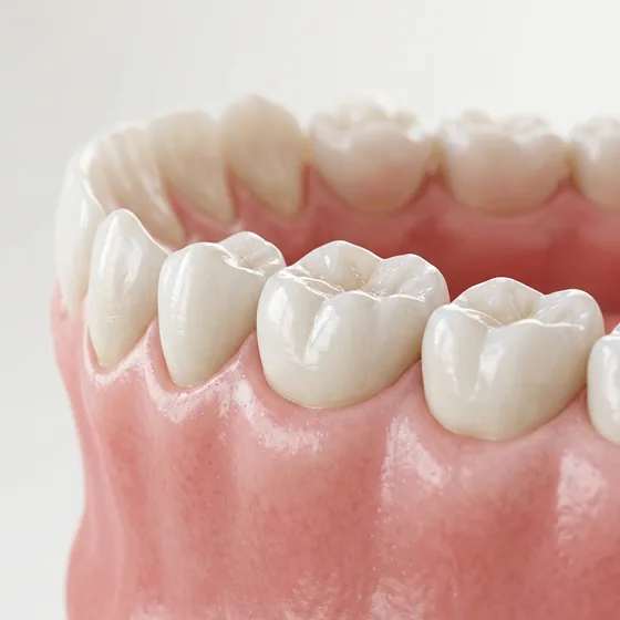 Healthy firm pink gums