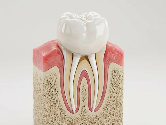 A crown cemented over the restored tooth