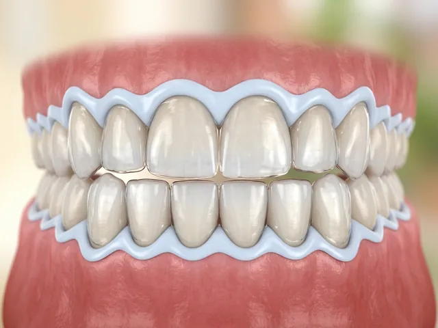 Whitening gel applied with the gums protected