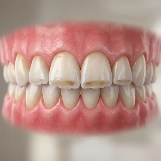 Dientes desgastados, planos y astillados por rechinar