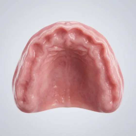 Cresta de la mandíbula superior sin dientes