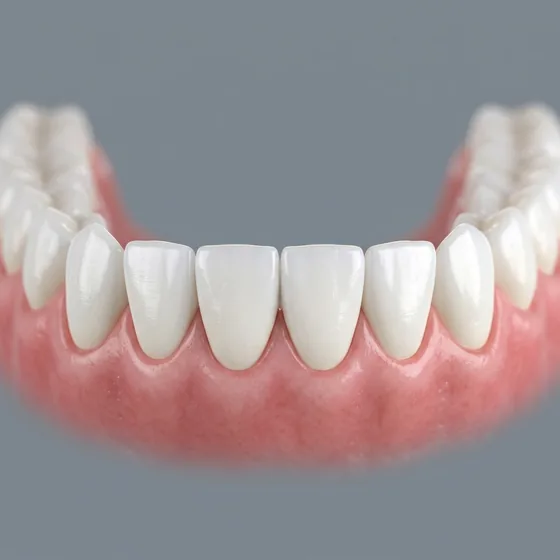 Dientes limpios y brillantes con encías sanas después de una limpieza